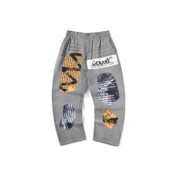 GENANX Straight Jeans Unisex Gray