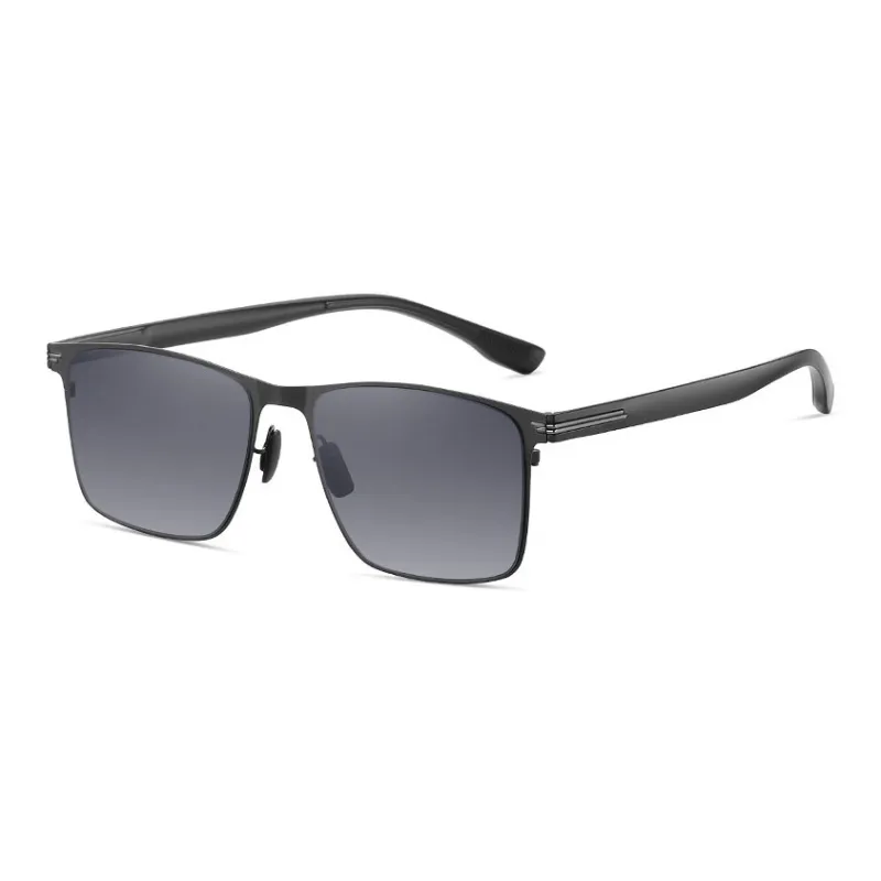 Yamaichi Maru Stainless Steel TR90 Square Sunglasses Men's-0