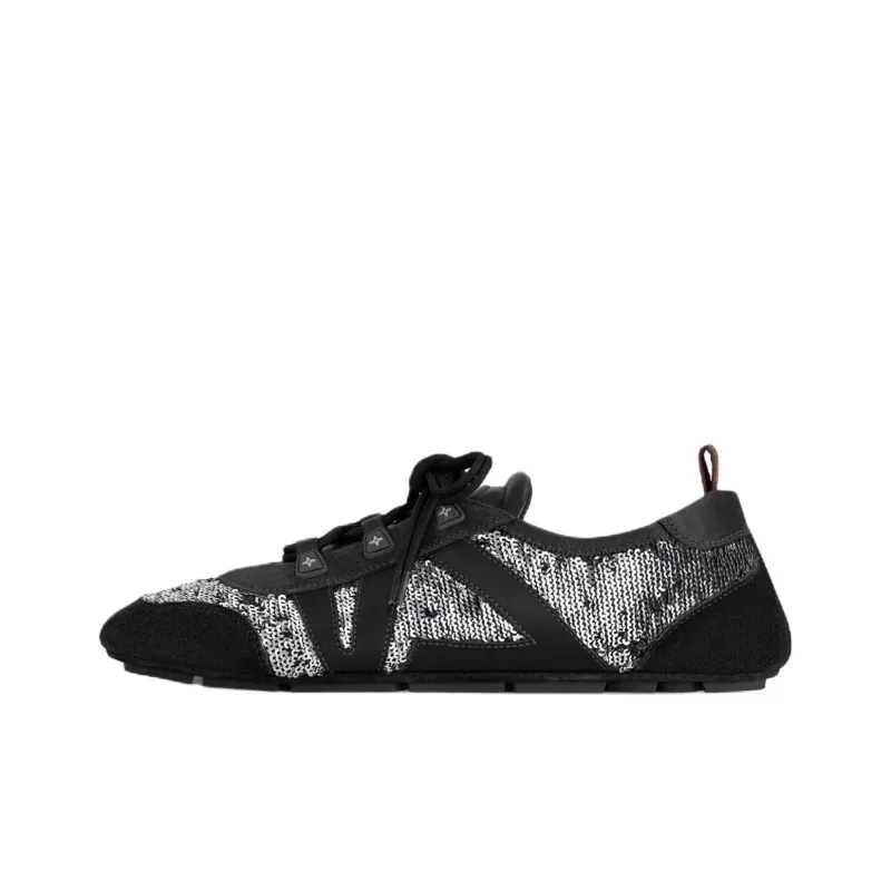 LOUIS VUITTON Sneakerina German Army Trainers Low Top Casual Shoes Women's Black-0