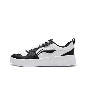 LiNing Early Cloud Coverage Abrasion Resistant, Breathable Low Top Skateboard Shoes Men's Black White
