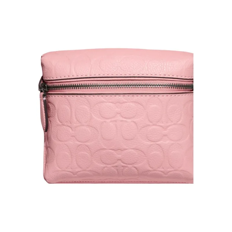 COACH Pebbled Leather Backpack Medium Size Women's Pink-2