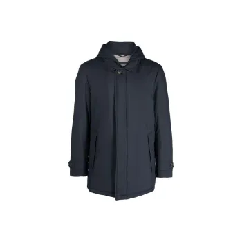 Corneliani Spread collar Padded Hooded Jacket