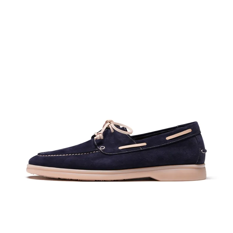 TRUFFAUT Breathable Soft Sole Loafers Boat Shoes Men's-0