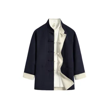 XUANSHENG Jackets Coats Men's Hemp