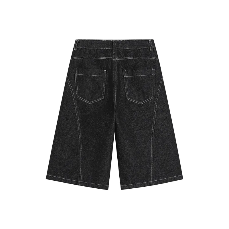 Kung Fu Panda Denim Shorts Unisex Original Denim Black-1