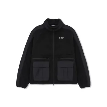 NERDY FW24 Velvet feel Coat Unisex Black