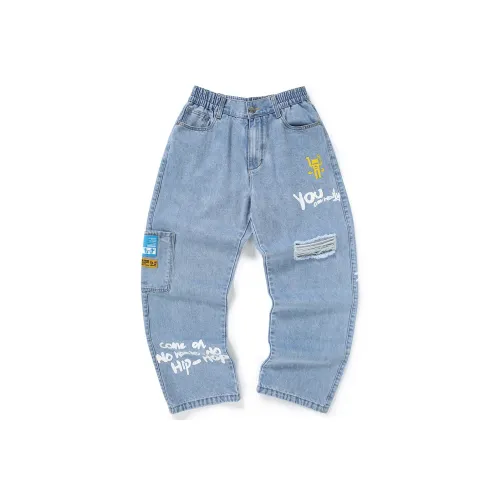 Bt Ripped Pants Jeans Unisex Light Blue
