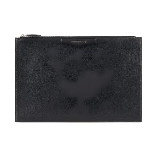 Givenchy Antigona Sheepskin Clutch Large Size Women's Black
