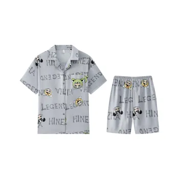 Gongdie x NEZHA,LIANMINGKUAN Pajama Set Unisex Light Gray