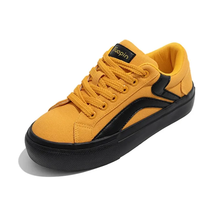 TUOPIN Pie Shoes Spring Summer Selected, Couple's Slip Resistant, Breathable, Lightweight Low Top Canvas Shoes Unisex-25