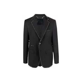 PHILIPP PLEIN Studded-trim Single-breasted Blazer