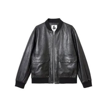 JACK JONES· Leather Jacket Men's Men's