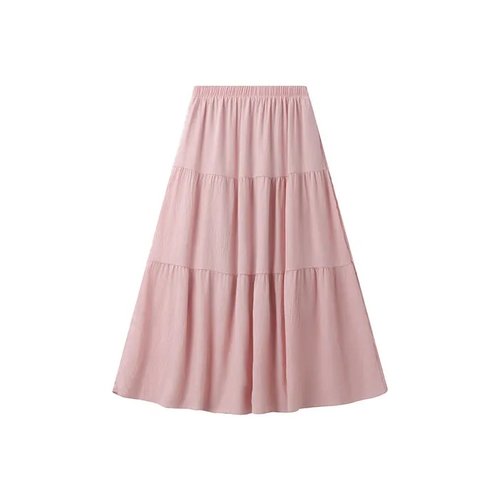 ATUXIU 2025 Spring/Summer Minimalist Style Versatile Half Length Skirt Women's-3