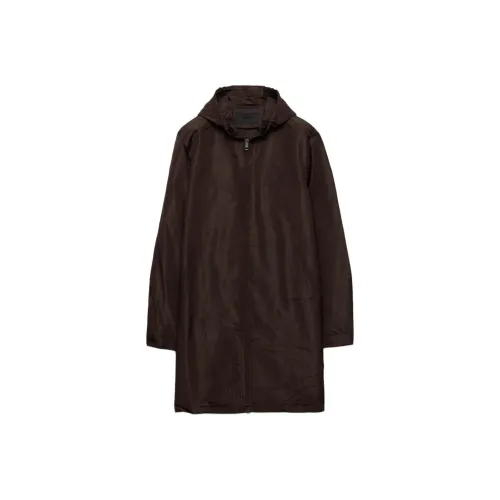 PRADA SS25 Coat Men's Dark Brown