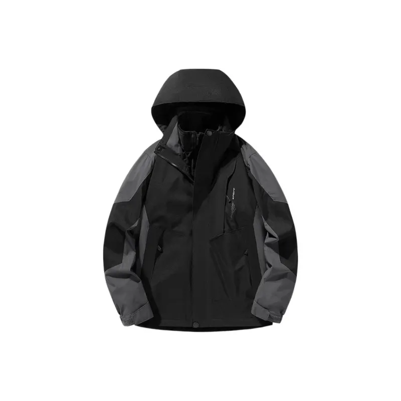 Cotton Water-Resistant Windproof UV Protection Breathable Warm Windbreaker Jacket Men's-0