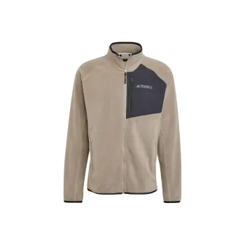 Adidas Terre MULTI FLEECE JACKET Velvet feel Coat Men's Earth Brown
