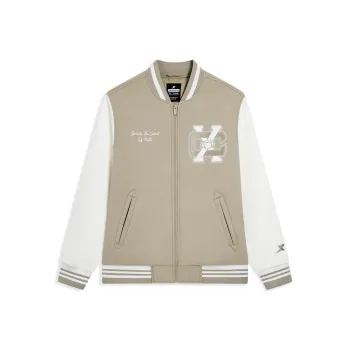 XTEP Baseball Jacket Unisex Jet Black/Good White