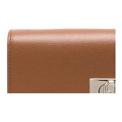 Furla Calfskin Shoulder Bag Crossbody Bag Wallet Women's Umber-3