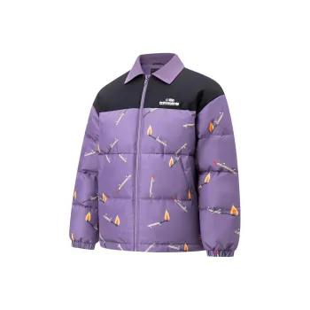 LiNing Phil Hackett Collaboration Collection Down Jacket Men's Dark Crystal Purple Print