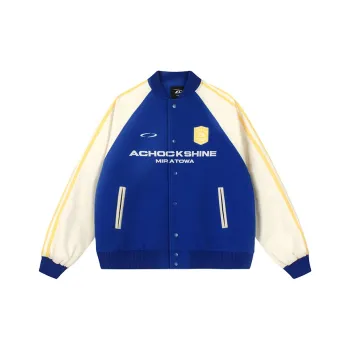 A Chock Baseball Jacket Unisex Blue