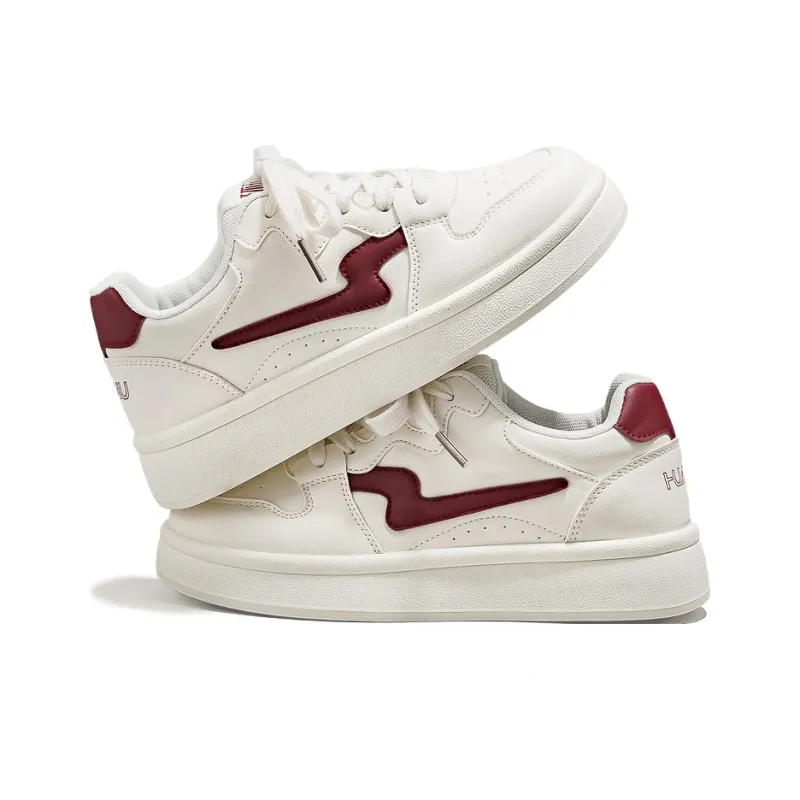 HUANQIU Slip Resistant, Abrasion Resistant, Breathable Low Top Skateboard Shoes Women's Fiery Red-4