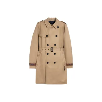 COACH Trench Coats Men Khaki