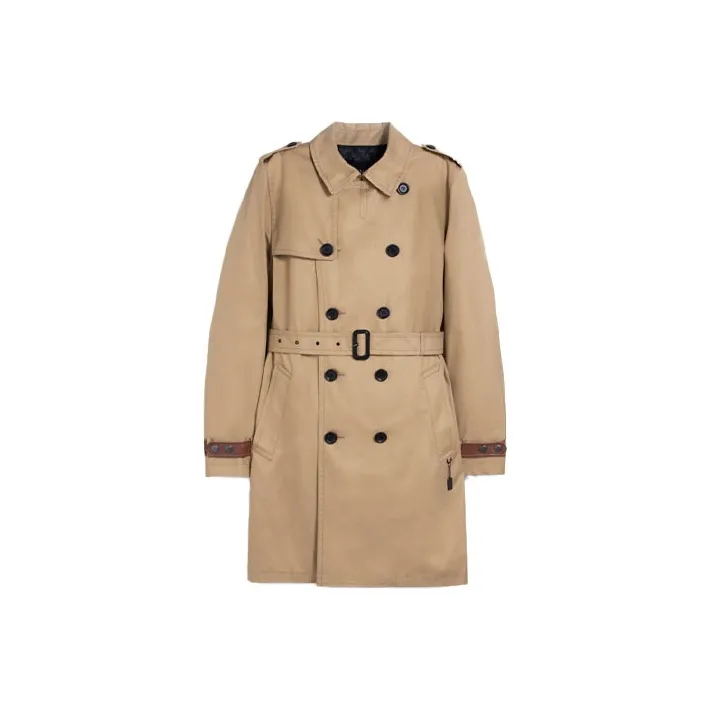 COACH Trench Coats Men Khaki-0