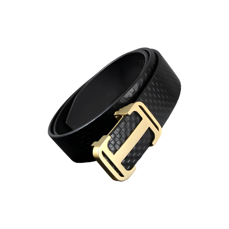 ROSEROOEN Top Grain Cow Leather Belts Men's Black, Gold, Silver 3.5cm-6