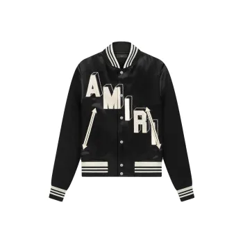 AMIRI Logo embroidered Varsity Jacket