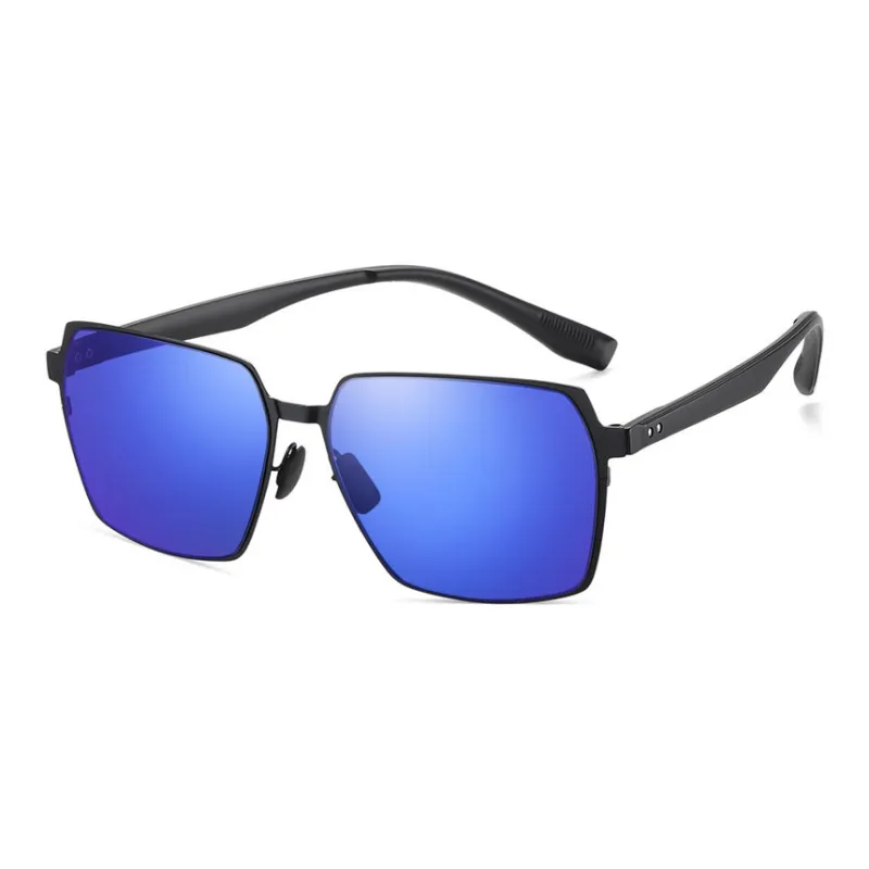 Yamaichi Maru Stainless Steel TR90 Square Sunglasses Unisex-5