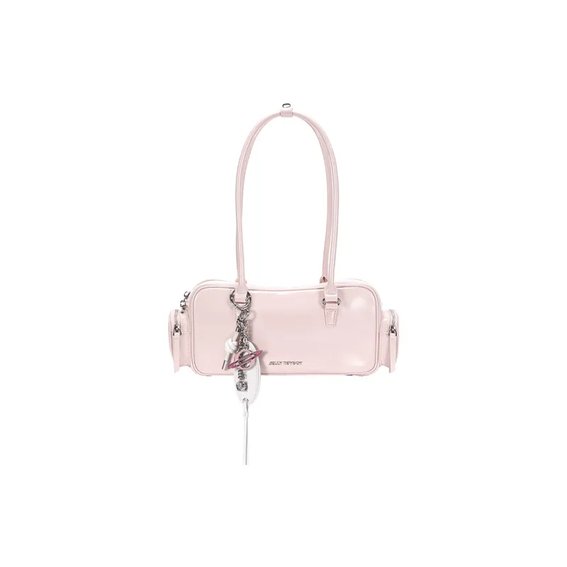 JELLYTOYBOY Cow Leather Reshaping Shoulder Bag Shoulder Bag, Handbag Women's Chocolate Brown/Pink-20