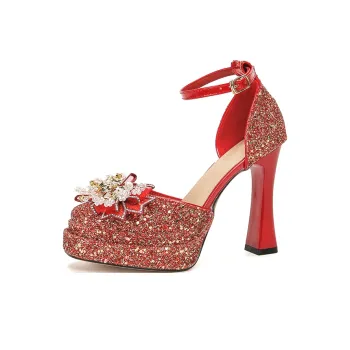 Zubumei Chunky Heel High Heels Women's