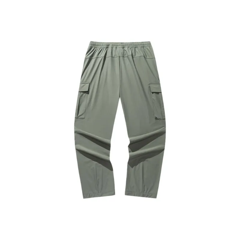 Anta Life Collection Cargo Pants Unisex Grass Gray Green-1