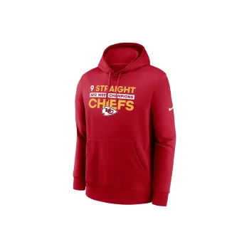 Nike Kansas City Chiefs 9 Straight Afc West Champions Club Men's Nike Nfl Pullover Hoodie