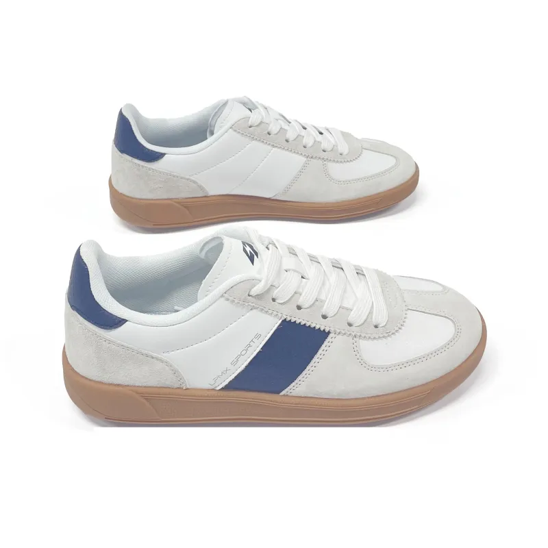 LPMX Slip Resistant, Abrasion Resistant, Breathable Low Top Casual Shoes Unisex White Gray Blue-2