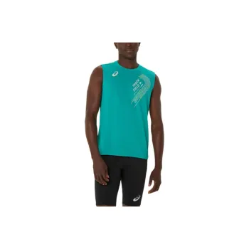 Asics Tank Top Men's Blue Green