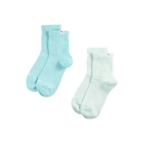 PUMA Zigzag Ankle Socks Women's 2 Pack Green