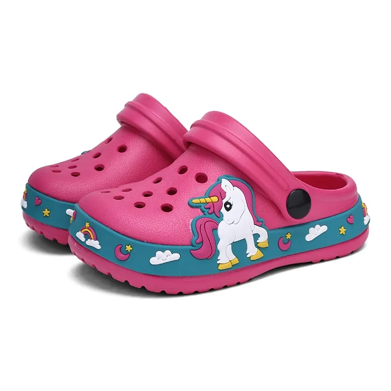 XMISTUO Men's Platform Cartoon Excavator Clogs Unicorn Home EVA Slip Resistant Casual Cute Slippers-18