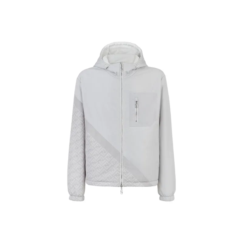 FENDI Jackets Coats Men's Light Gray-0