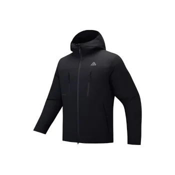 Anta Waterproof And Windproof To Keep Warm Windbreaker Jacket Men's Basic Black