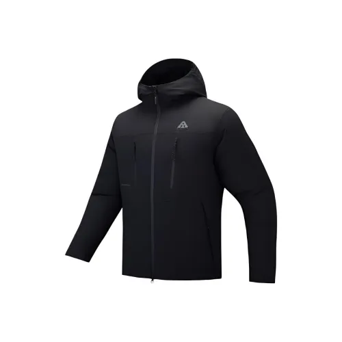 Anta Waterproof And Windproof To Keep Warm Windbreaker Jacket Men's Basic Black