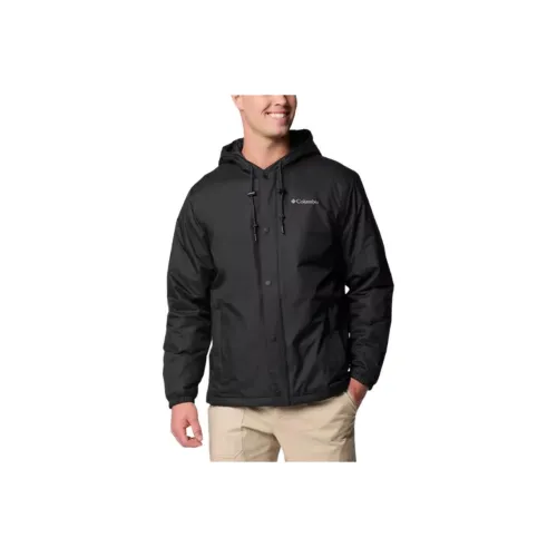 Columbia Hiking Water Resistant Windproof Wear Resistant Warm Windbreaker Jacket Men's Black