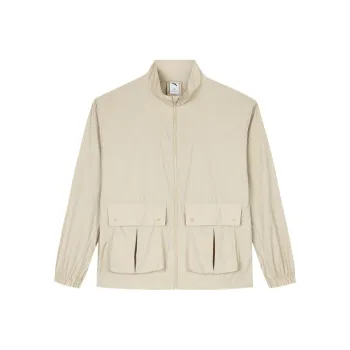 CHAOJIANTA Baseball Jacket Men's Latte Khaki