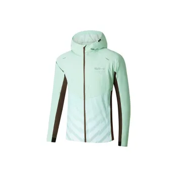 361° x XIAOLIUYA LIANMINGKUAN Windproof Windbreaker Jacket Men's Mint/Dark Brown Coffee