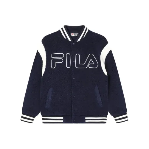 FILA Baseball Jacket Outerwear Men's Dark Silent Blue