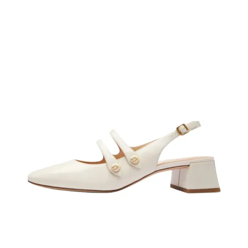 COACH WINLEY Chunky Heel High Heels 3.5cm Women's White