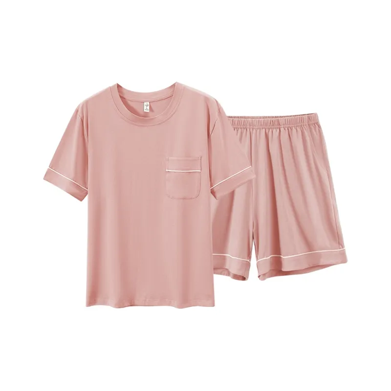 Cotton Gene Pajama Set Women's Light Pink-0
