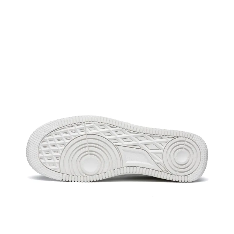 HD Slip Resistant Cushioning Abrasion Resistant Lightweight Breathable Low Top Skateboard Shoes Men's White-2