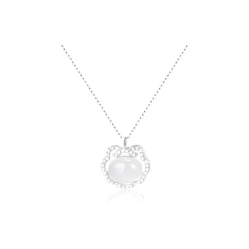 HAPPY BEAN Chalcedony Necklaces Women's