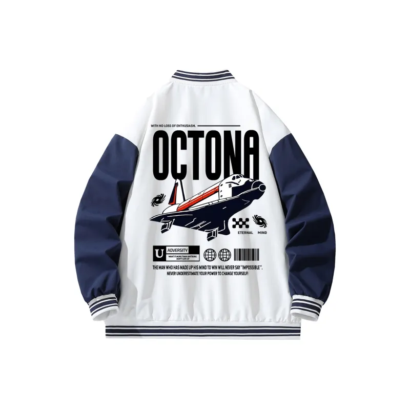 Small Columns Under The Sea Baseball Jacket Unisex-5